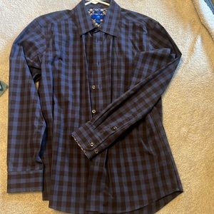 Egara Men’s casual collard button up - non-iron slim fit - Size Large